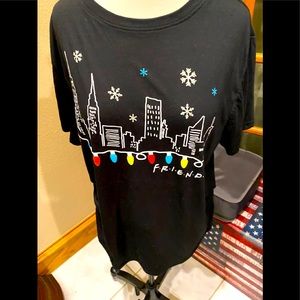 FRENDS CENTRAL PERK T SHIRT SIZE  XL BLACK CITY WOMENS